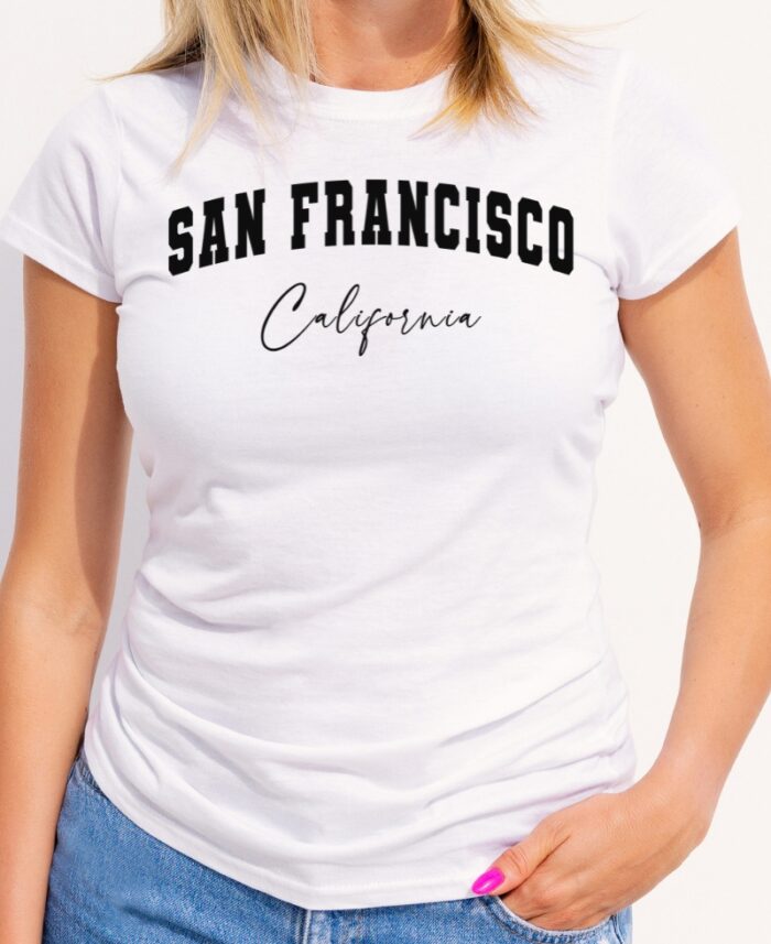 San Francisco California Women's White T-Shirt